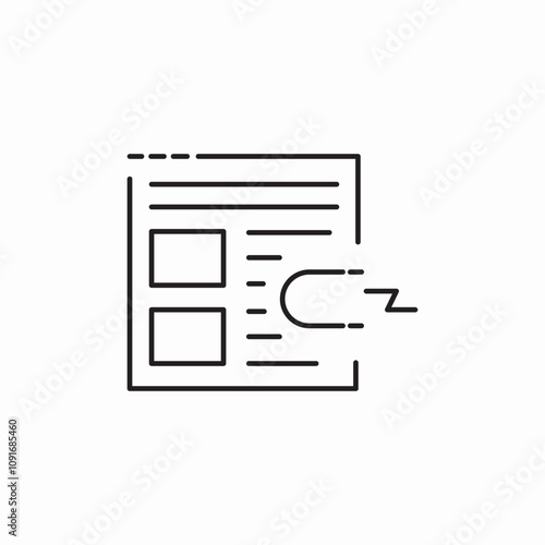 website content article icon sign vector