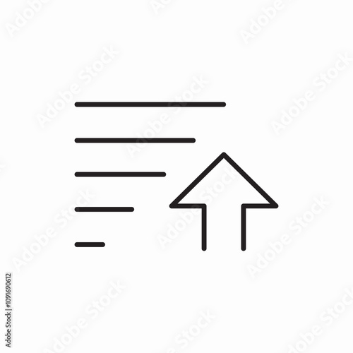 ascending filter icon sign vector