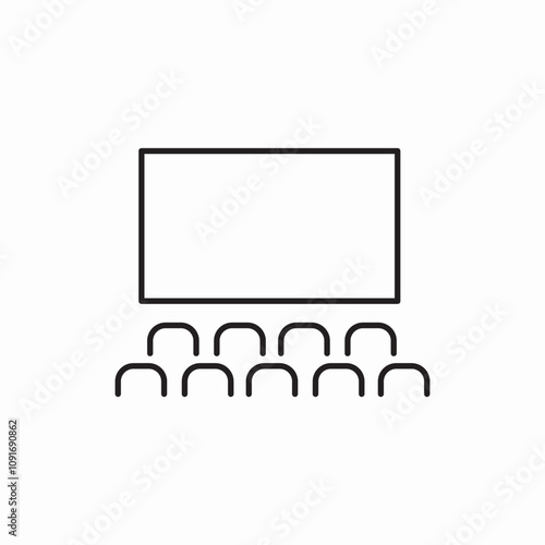 cinema zone icon sign vector