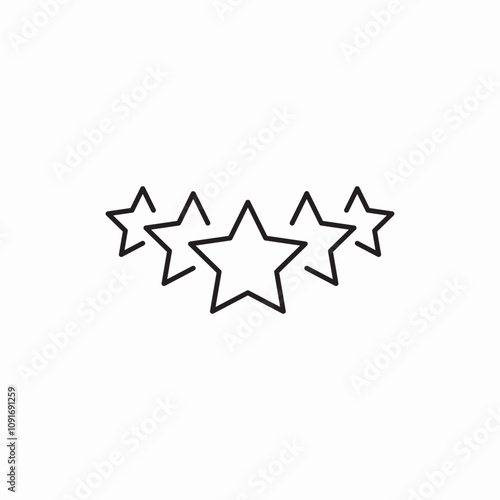 five stars icon sign vector