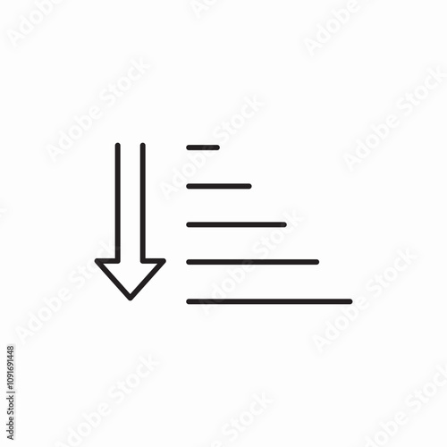 filter list alignment icon sign vector