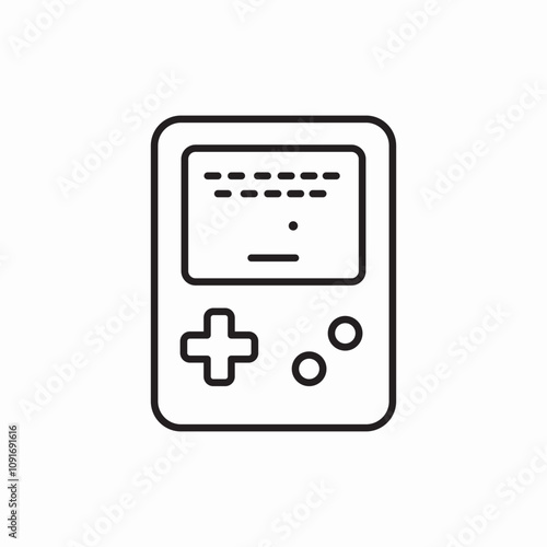 handheld gaming icon sign vector