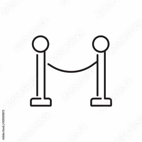 no entry barier icon sign vector
