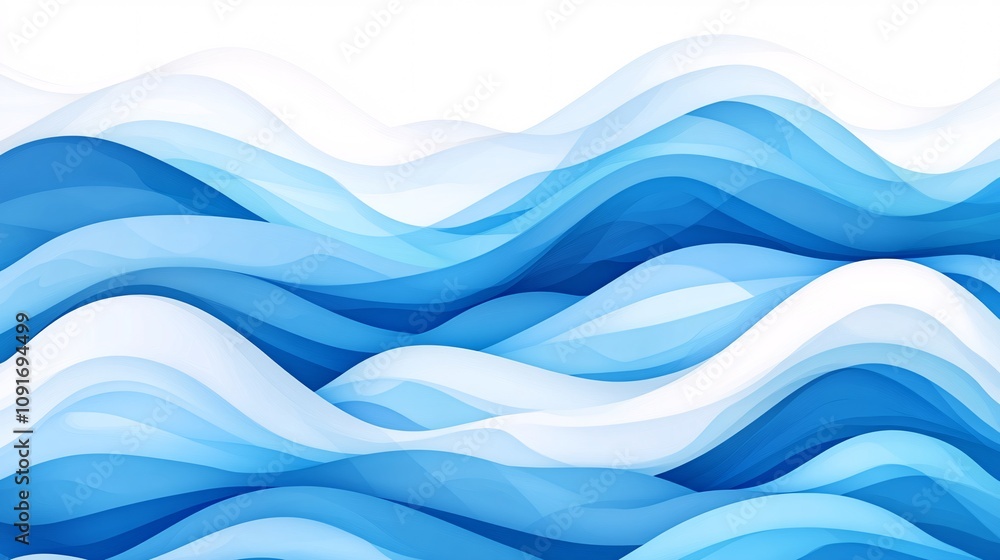 Fototapeta premium Abstract blue wave background