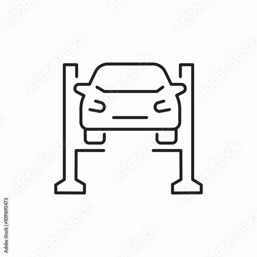 car lift icon sign vector