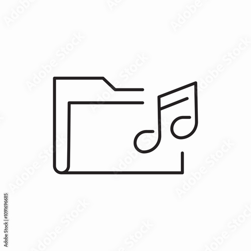 musics folder icon sign vector