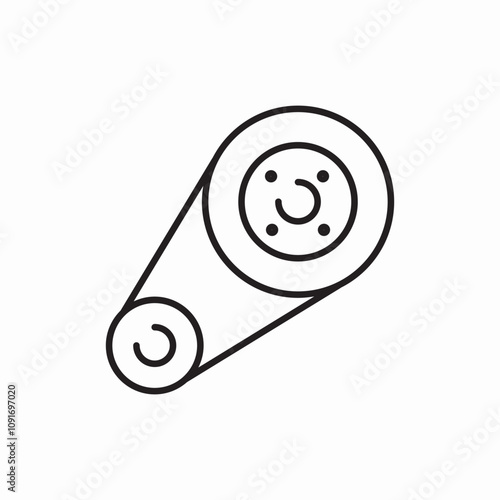 timing belt icon sign vector
