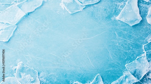 Ice background with ice shards