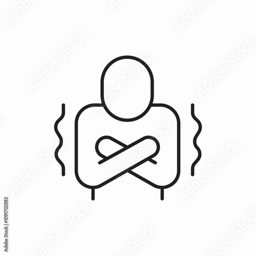 cold sick chill icon sign vector
