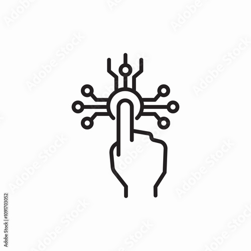 click smart icon sign vector