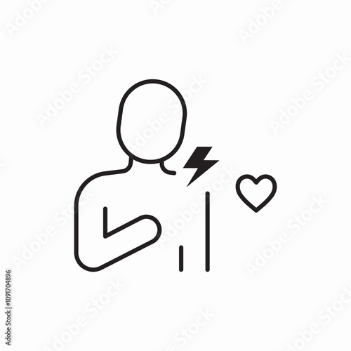 hearth ache icon sign vector