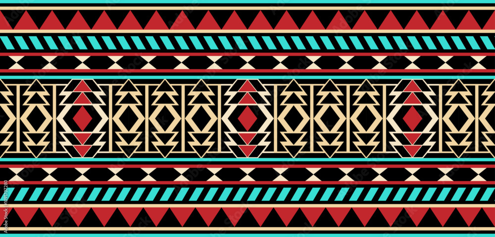 Obraz premium Geometric shape in a seamless repeat pattern - Vector Illustration