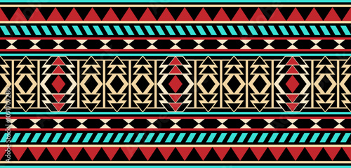 Geometric shape in a seamless repeat pattern - Vector Illustration