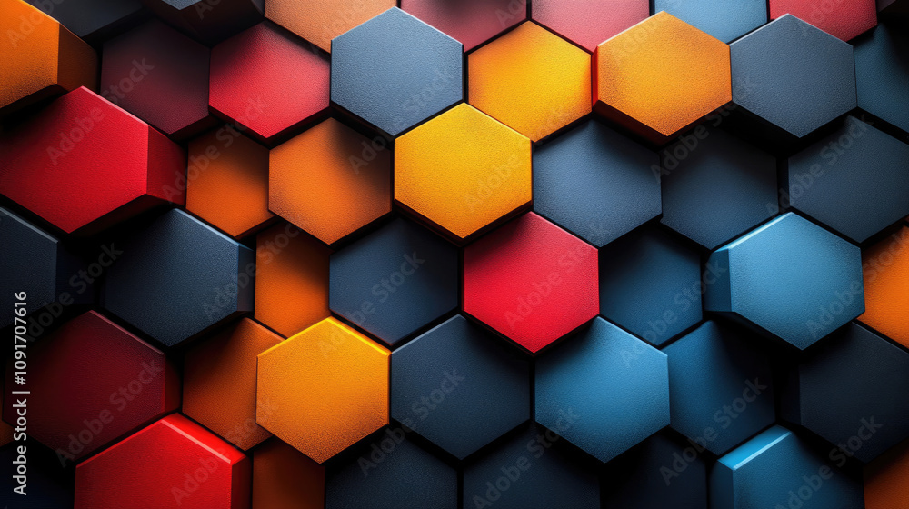 Abstract Geometric Pattern of Colorful Triangles Abstract Geometric Pattern of Colorful Triangles