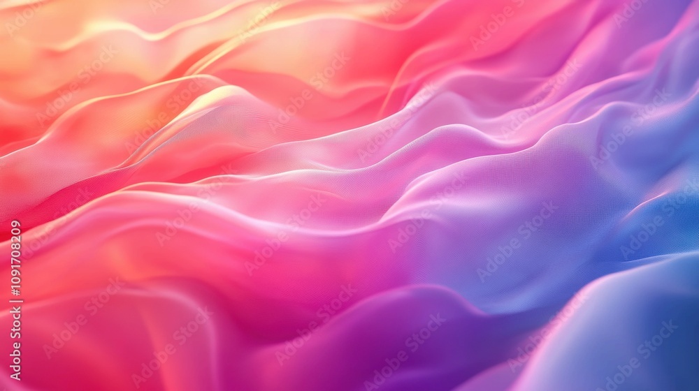 Obraz premium Soft pink and lavender fluid shapes resembling watercolor textures with copy space