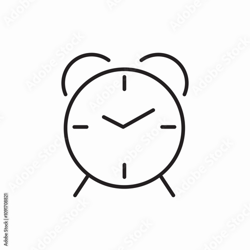 alarm clock icon sign vector