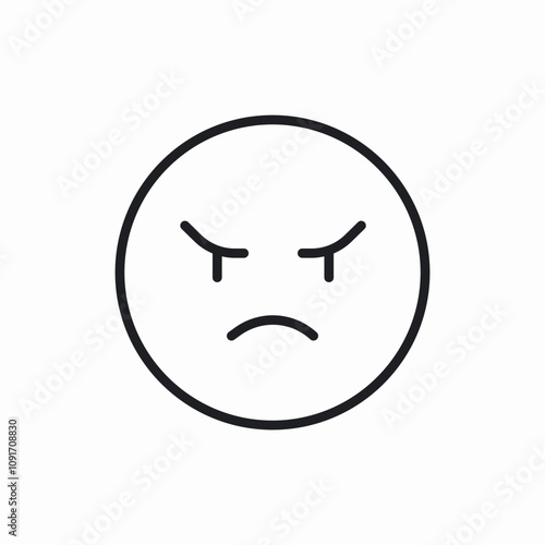 angry emotion icon sign vector