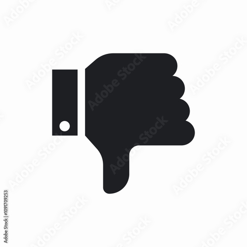 dislike hand icon sign vector