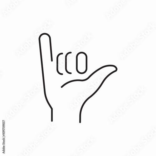 shaka hand icon sign vector