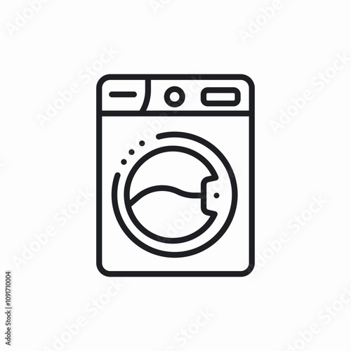 washing machine icon sign vector