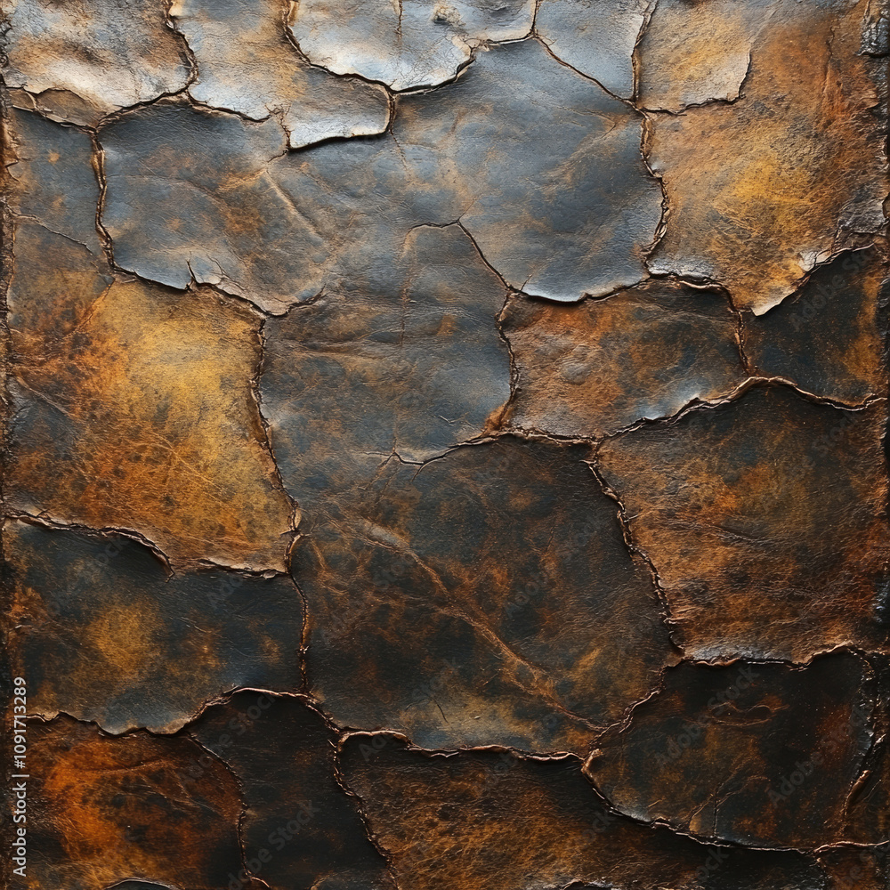 Fototapeta premium Abstract Dark Brown Square Tiles Texture