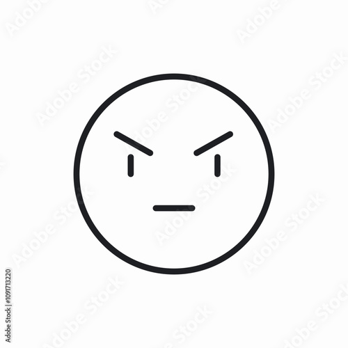 angry emotion icon sign vector
