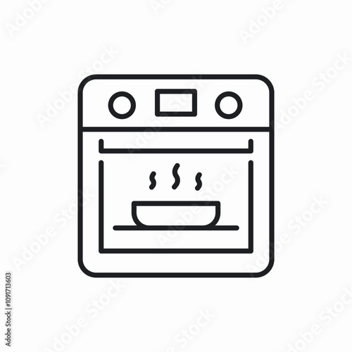 electric oven icon sign vector