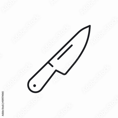 knife kitchen tool icon sign vector