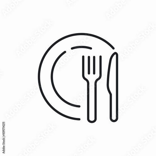 plate fork and kneef icon sign vector