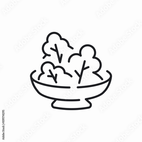 salad bowl icon sign vector