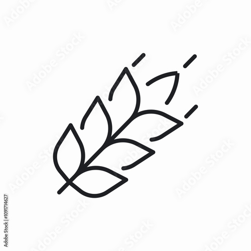 wheat barley icon sign vector