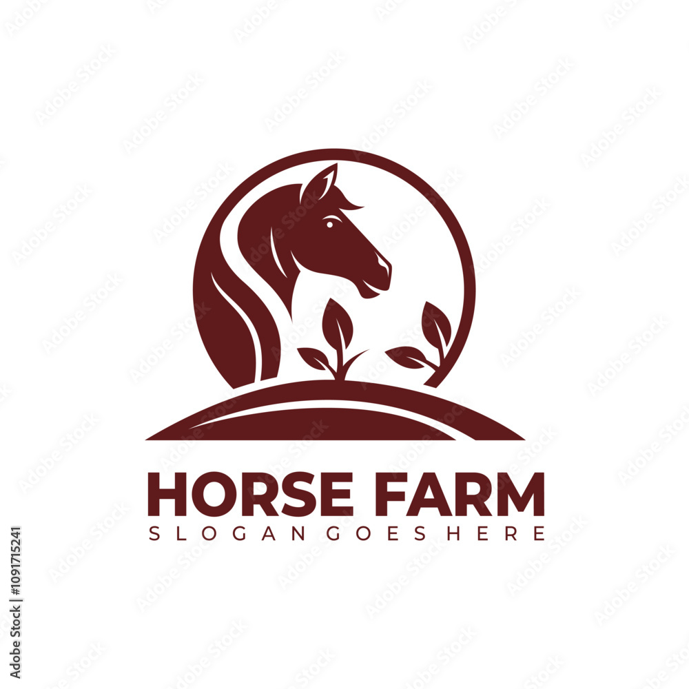Fototapeta premium Design Vector Hand Drawn Horse Head Silhouette