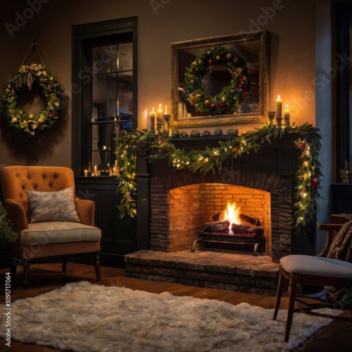 Christmas fireplace