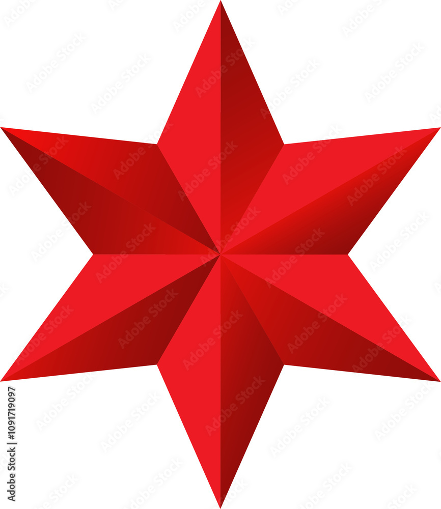 Stylized Red Christmas Star Stylized Red Christmas Star