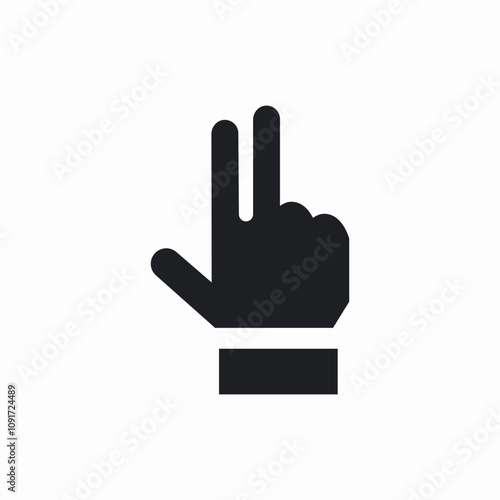 3 fingers icon sign vector