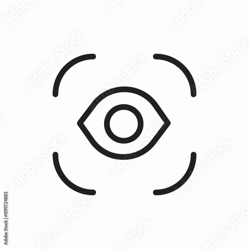 eye focus view icon sign vector