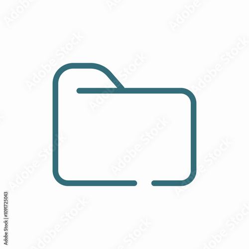folder empty icon sign vector