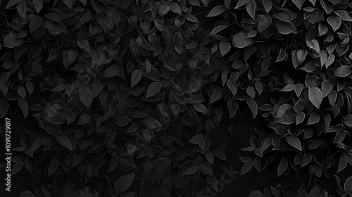 A black and white photo of a leafy plant