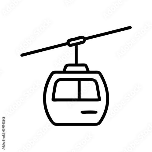 Cable Car Icon Outline