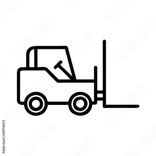 Forklift Icon Outline