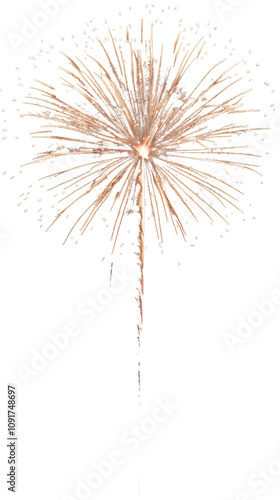 Fireworks isolated on a transparent background, PNG file