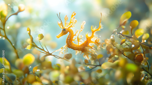 The Hidden Elegance of Leafy Seadragons Blending into their Underwater Gardens photo