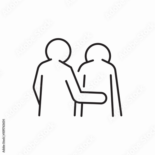 cheer up hearten hug icon sign vector