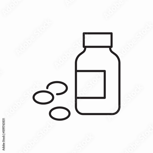 drug bottle icon sign vector