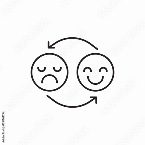 mood swings psychotherapia icon sign vector