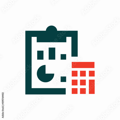 statistic dokument task calculator icon sign vector