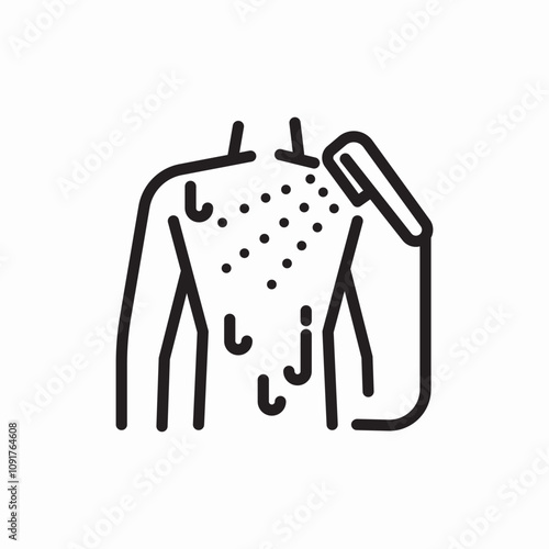 take a shower body icon sign vector