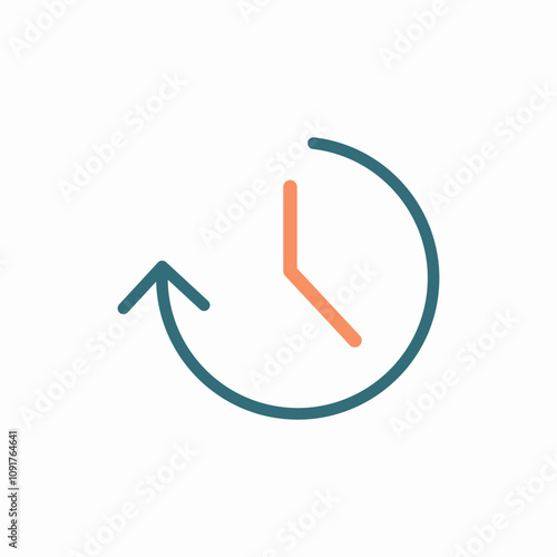 turn time icon sign vector