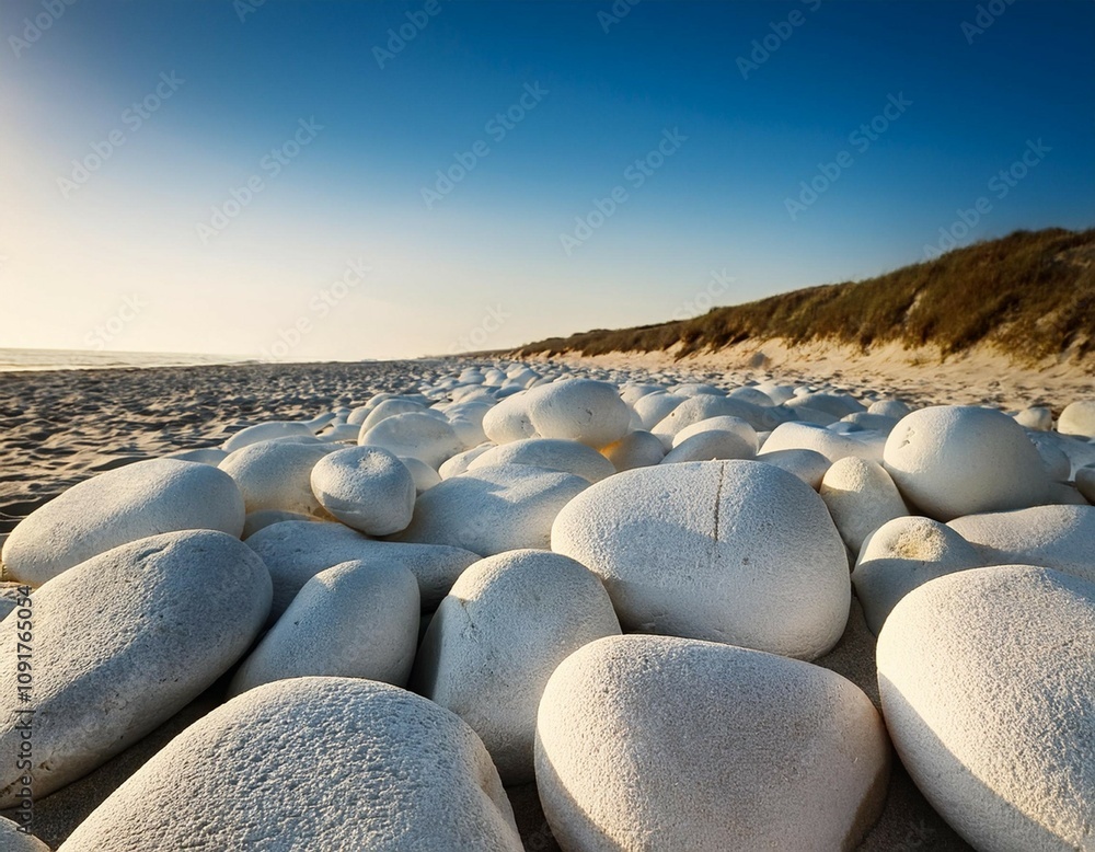Obraz premium natural background white rocks on the sand