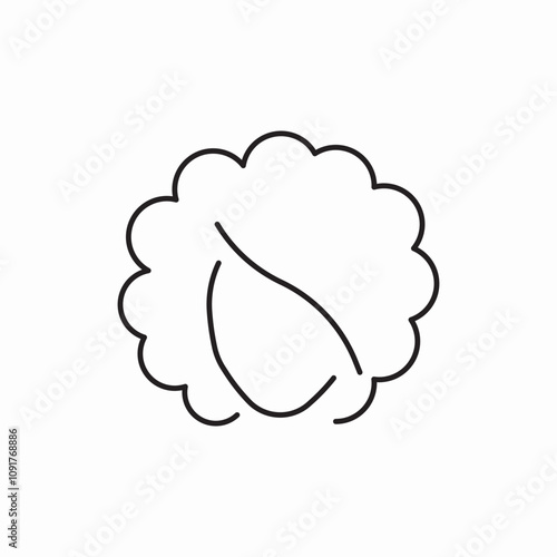 curly bob hair style icon sign vector